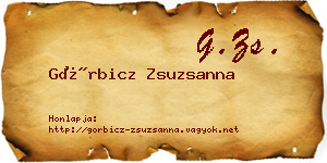 Görbicz Zsuzsanna névjegykártya
