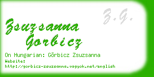 zsuzsanna gorbicz business card